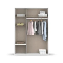 Ygo Kleerkast EDVIN Wit B140| Draaideurkasten
