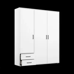 Ygo Kleerkast EDVIN Wit B140| Draaideurkasten