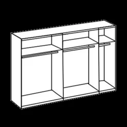 Ygo Kleerkast GERONA Artisan Eik B250| Schuifdeurkasten