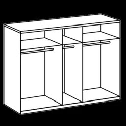 Ygo Kleerkast GERONA Artisan Eik B250| Draaideurkasten