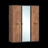 Ygo Kleerkast MATHIS Acacia/Black Concrete B164| Jeugdkamerkasten|Kleerkasten