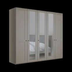Ygo Kleerkast NAVAN B250 3xSpiegel Kiezelgrijs| Draaideurkasten