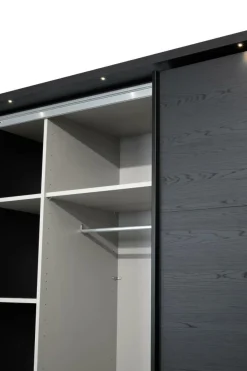 Ygo Kleerkast WATFORD Nox Zwart B245| Schuifdeurkasten