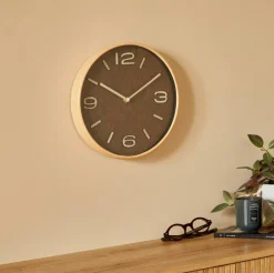 Ygo Klok ELLYS Stof Bruin| Woondecoratie