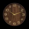 Ygo Klok IRKIS Rond Ø55 Houtlook Bruin| Woondecoratie