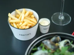 Ygo Kom FRIETJES Wit/Zwart| Servies