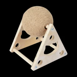 Ygo Krabbal FRIZZLE Draaiend Jute/Hout| Huisdierspeelgoed