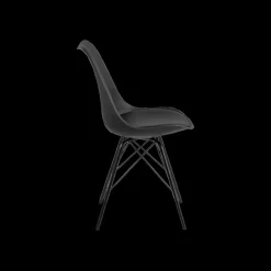 Ygo Kuipstoel KORDELIO PU leather look black| Stoelen