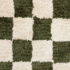 Ygo Kussen DAMDRO Dambordmotief Groen| Sierkussens & Plaids