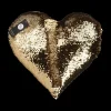Ygo Kussen HARTIES Hart Glitter Goud| Sierkussens & Plaids