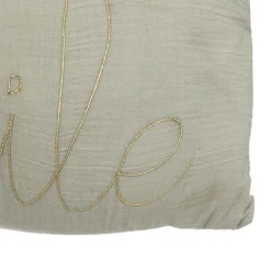 Ygo Kussen JOLEIN SMILE Katoen Groen| Decoratieve Accessoires|Accessoires