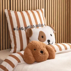 Ygo Kussen SCOTT Hond Wit/Bruin| Decoratieve Accessoires|Accessoires