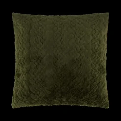 Ygo Kussen TADDL 45 Poly Faux Fur Groen| Sierkussens & Plaids