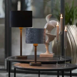Ygo Lampvoet WASHINGTON L Houtlook Donkerbruin| Lampenvoeten