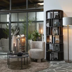 Ygo Lampvoet WASHINGTON Vloerlamp Houtlook Donkerbruin| Lampenvoeten|Vloerlampen