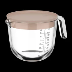 Ygo Maatbeker CHEF IT Glas 1L m/Deksel Chalk| Keukenaccessoires|Kookaccessoires