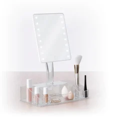 Ygo Make-up Spiegel BEAUTIS M/Opberger + LED| Wastafelaccessoires|Spiegels