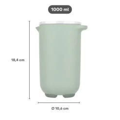 Ygo Mixbeker CHEF IT 1L m/Deksel Chalk| Kookaccessoires|Bakaccessoires