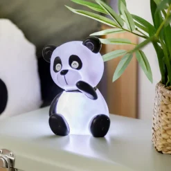 Ygo Nachtlampje PANDAI Wit/Zwart| Decoratieve Accessoires|Kinderverlichting