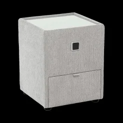 Ygo Nachttafel ASTEN Chenille 444/19 Grijs| Nachttafels