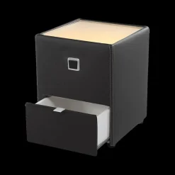 Ygo Nachttafel ASTEN Lederlook 440/16 Zwart| Nachttafels