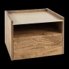 Ygo Nachttafel FIDEL Hangend Mango/Travertin| Nachttafels