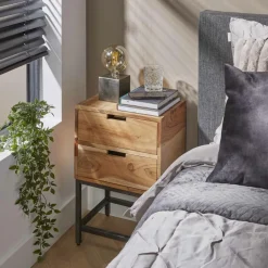 Ygo Nachttafel FLORIEN Massief Acacia| Nachttafels