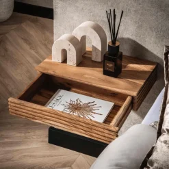 Ygo Nachttafel HIRO Hangend Massief Acacia| Nachttafels