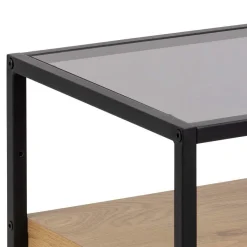 Ygo Nachttafel ROLF Smoked Glass/Wild Oak| Nachttafels