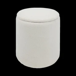 Ygo Opbergpouf BOUILLON Rond Beige| Opbergboxen|Decoratieve Opbergers