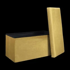 Ygo Opbergpouf FLIRAX Rechthoek Oker| Opbergboxen|Decoratieve Opbergers
