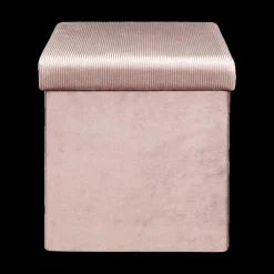 Ygo Opbergpouf FLIRAX Vierkant Roze| Opbergboxen|Decoratieve Opbergers