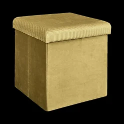 Ygo Opbergpouf FLIRAX VK Oker| Opbergboxen|Decoratieve Opbergers