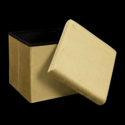 Ygo Opbergpouf FLIRAX VK Oker| Opbergboxen|Decoratieve Opbergers