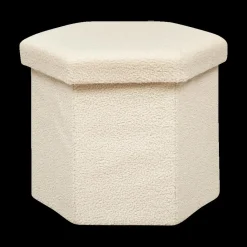 Ygo Opbergpouf HEXIO Beige| Opbergboxen|Decoratieve Opbergers