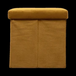 Ygo Opbergpouf LILORA Oker| Opbergboxen|Decoratieve Opbergers