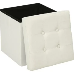 Ygo Opbergpouf LYSANDRA VK Stof Beige| Opbergboxen|Decoratieve Opbergers