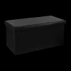 Ygo Opbergpouf ORISA RH PVC Zwart| Opbergboxen|Decoratieve Opbergers
