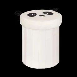 Ygo Opbergpouf PANDAI Panda Poly Wit/zwart| Decoratieve Accessoires|Tapijten