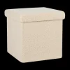 Ygo Opbergpouf TELLIA Teddy Beige| Opbergboxen|Decoratieve Opbergers