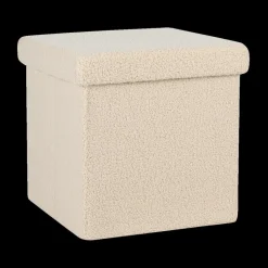 Ygo Opbergpouf TELLIA Teddy Beige| Opbergboxen|Decoratieve Opbergers