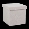 Ygo Opbergpouf TELLIA Teddy Grijs| Opbergboxen|Decoratieve Opbergers