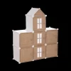 Ygo Opbergrek CASTLE 7Del. Met/Poly Wit/Beige| Slaapkamer|Accessoires