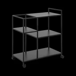 Ygo Opbergtrolley 3 leggers SPARROW Metaal Zwart| Opbergrekken & -Trolleys|Keukenrekjes