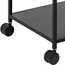 Ygo Opbergtrolley 3 leggers SPARROW Metaal Zwart| Opbergrekken & -Trolleys|Keukenrekjes