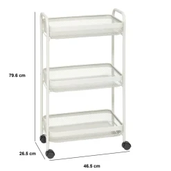 Ygo Opbergtrolley TIMAR H79 Greige| Opbergrekken & -Trolleys|Keukenrekjes