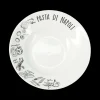 Ygo Pastabord PASTA DI NAPOLI Porselein Wit/Zwart| Servies|Kookaccessoires