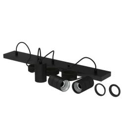 Ygo Pendel RETRO RH 3D. Plafondplaat Zwart| Hanglampen