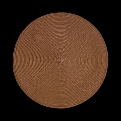 Ygo Placemat BRAID Rond Camel| Tafellinnen & -Textiel