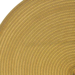 Ygo Placemat BRAID Rond Oker| Tafellinnen & -Textiel